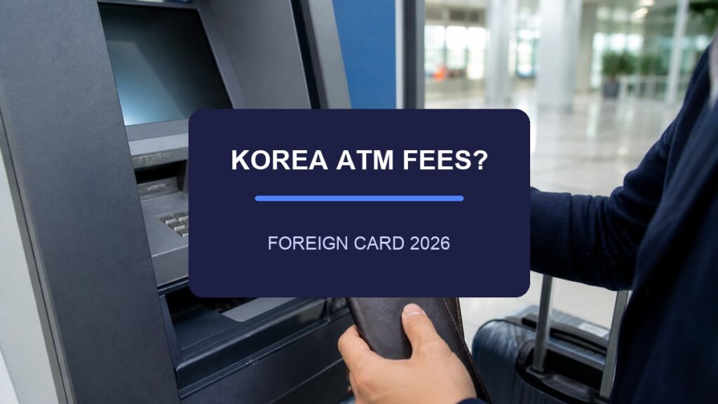 Korea ATM foreign card fees 2026 traveler using a Korean ATM before a trip