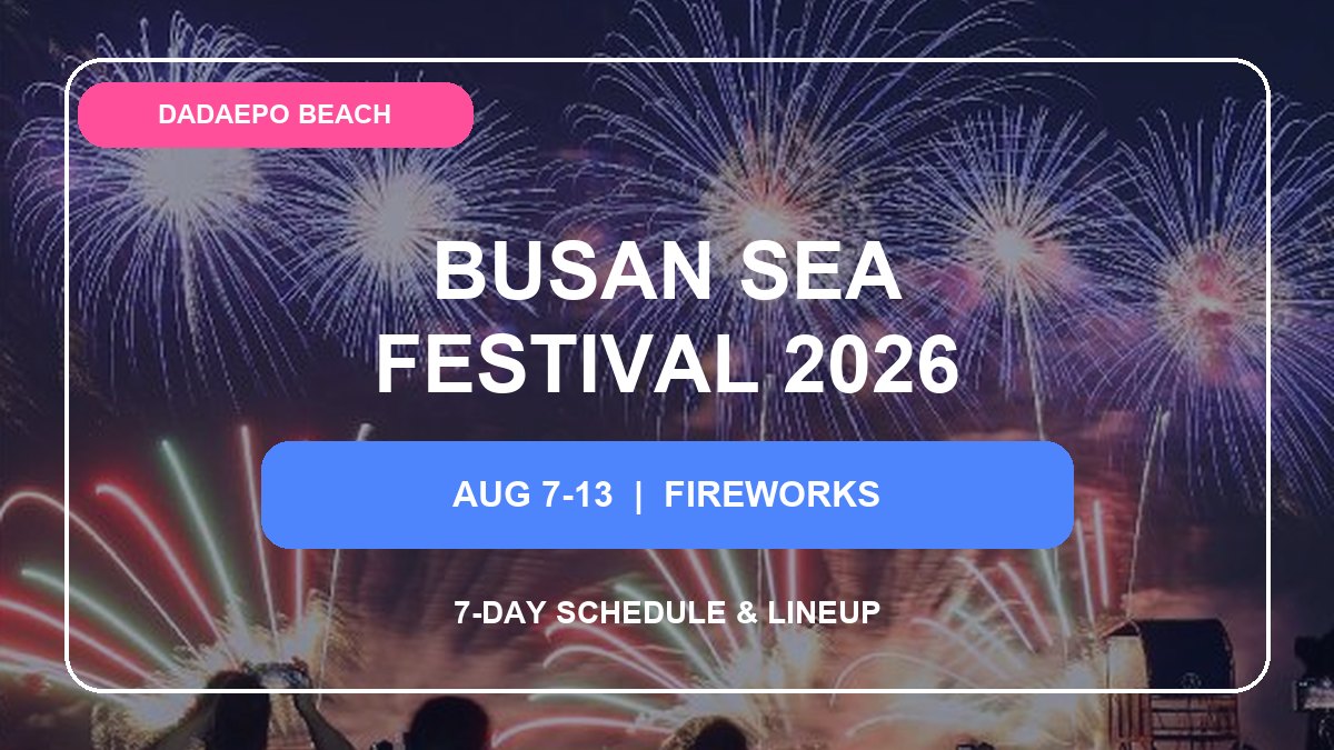 Ulsan Garden Night Market 2026 related read showing Busan Sea Festival fireworks