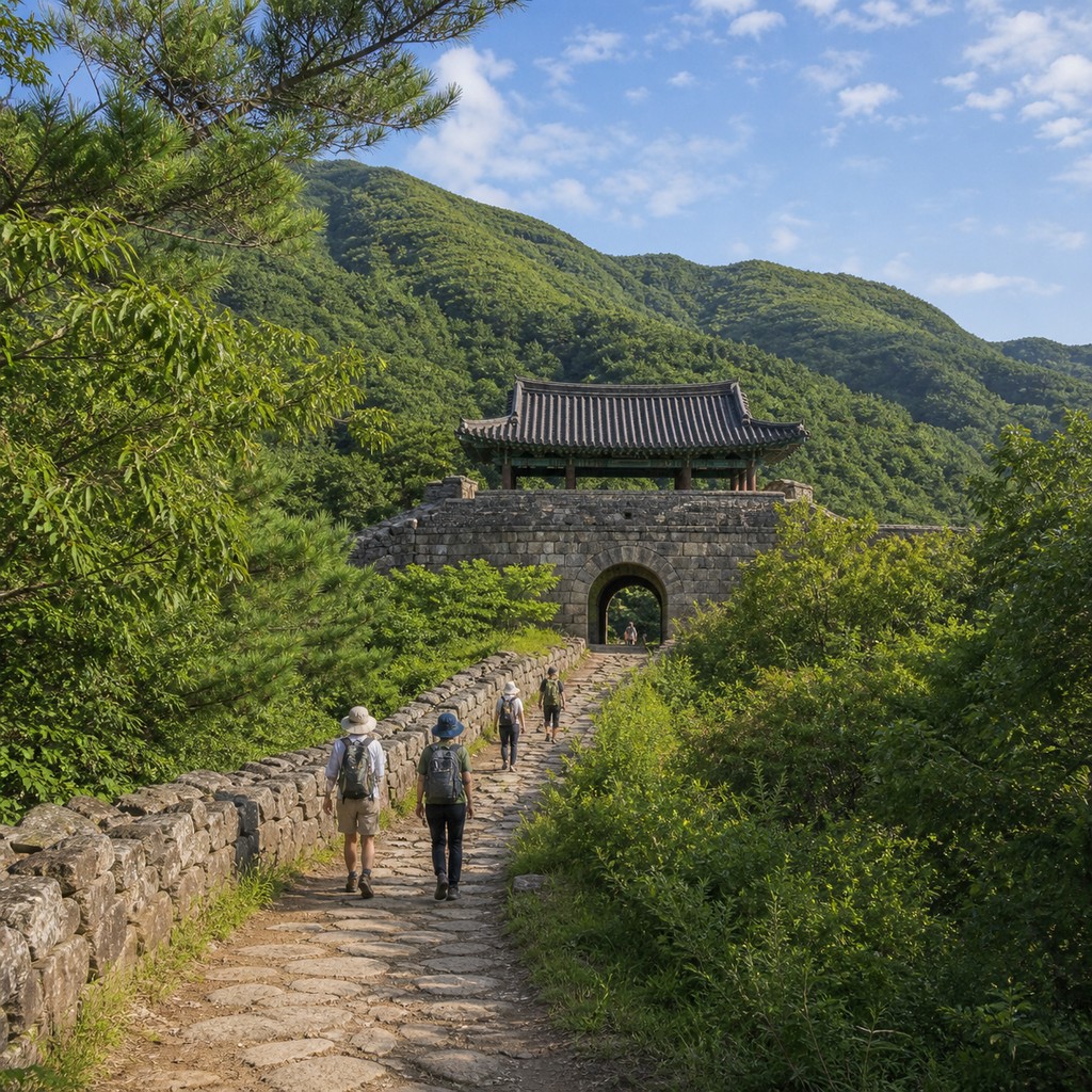 Mungyeong Saejae Bare-foot Festival 2026 historic gateway and mountain walking path