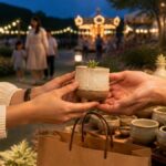 Ulsan Garden Night Market 2026 handmade planter purchase under warm garden lights