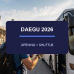 Daegu World Masters 2026 opening ceremony and shuttle travel thumbnail