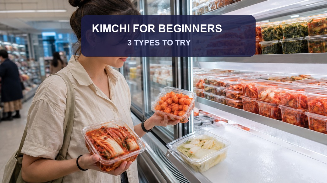 Korean kimchi for beginners 2026 shopping thumbnail showing three kimchi styles