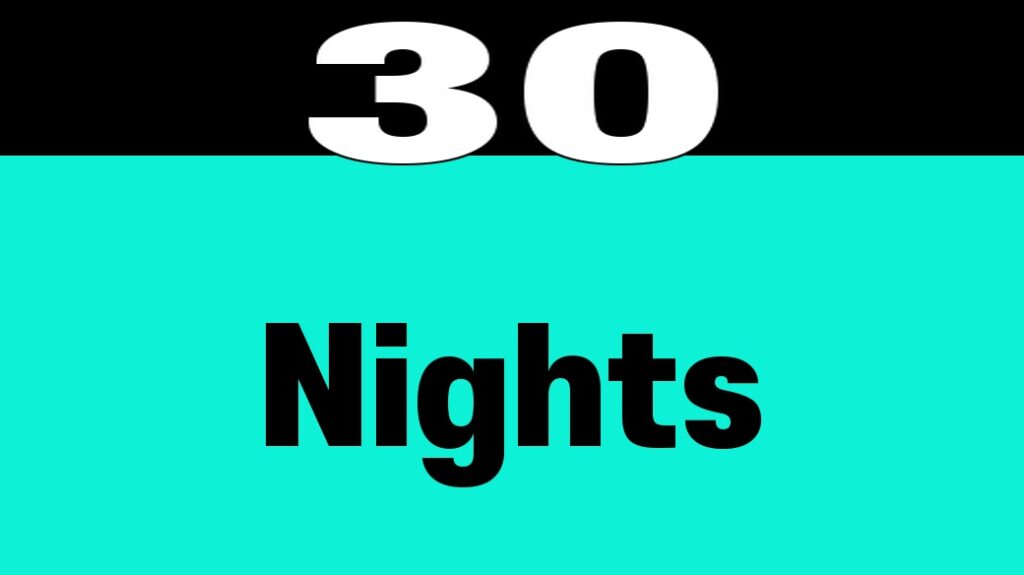 Seoul 30-night hotel vs serviced residence thumbnail with the words 30 Nights in a bold graphic design