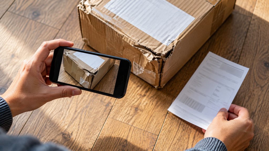 Korea Post EMS lost parcel claim realistic scene showing the main article task in context